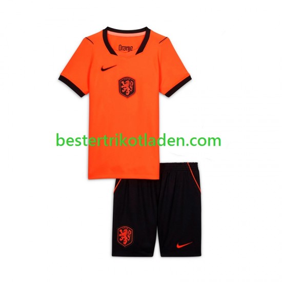 Fußballtrikot Niederlande Heim Trikot Home WM 2026 Kurzarm für Kinder