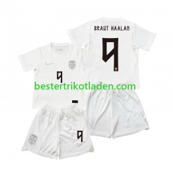 Fußballtrikot Norwegen Braut Haaland 9 Ausweich Trikot 3rd WM 2026 Kurzarm für Kinder