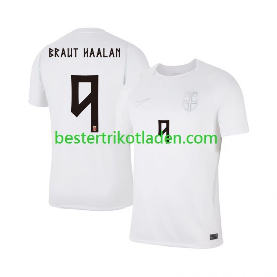 Fußballtrikot Norwegen Braut Haaland 9 Ausweich Trikot 3rd WM 2026 Kurzarm für Herren