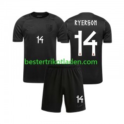 Fußballtrikot Norwegen Julian Ryerson 14 Auswärts Trikot Away WM 2026 Kurzarm für Kinder