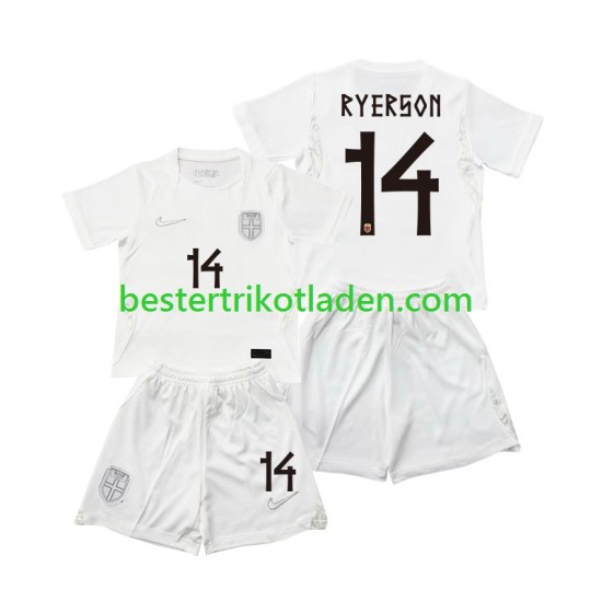 Fußballtrikot Norwegen Julian Ryerson 14 Ausweich Trikot 3rd WM 2026 Kurzarm für Kinder