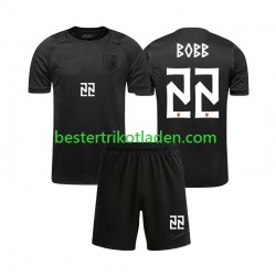 Fußballtrikot Norwegen Oscar Bobb 22 Auswärts Trikot Away WM 2026 Kurzarm für Kinder
