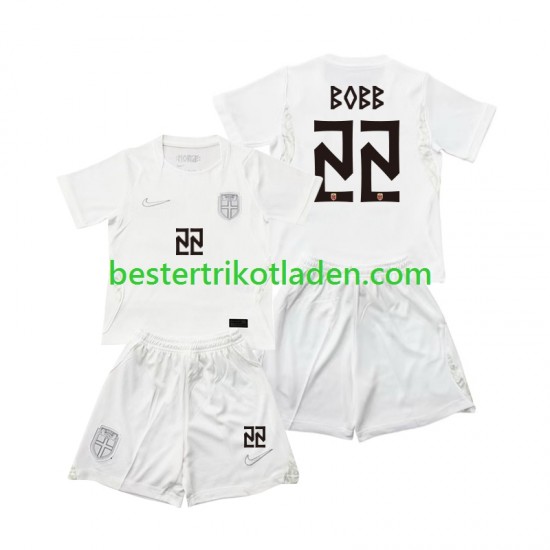 Fußballtrikot Norwegen Oscar Bobb 22 Ausweich Trikot 3rd WM 2026 Kurzarm für Kinder