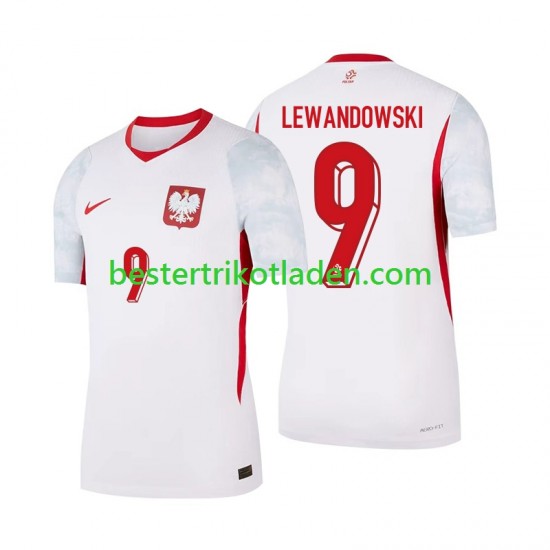Fußballtrikot Polen Robert Lewandowski 9 Heim Trikot Home 2026 Kurzarm für Herren