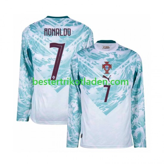 Fußballtrikot Portugal Cristiano Ronaldo 7 Auswärts Trikot Away WM 2026 Langarm für Herren