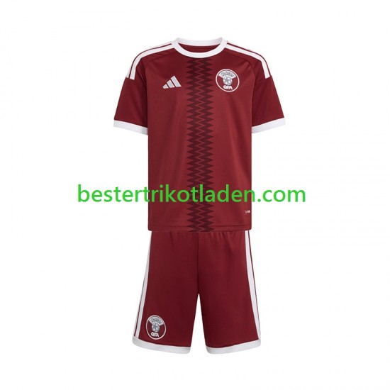 Fußballtrikot Katar Heim Trikot Home 2026 Kurzarm für Kinder