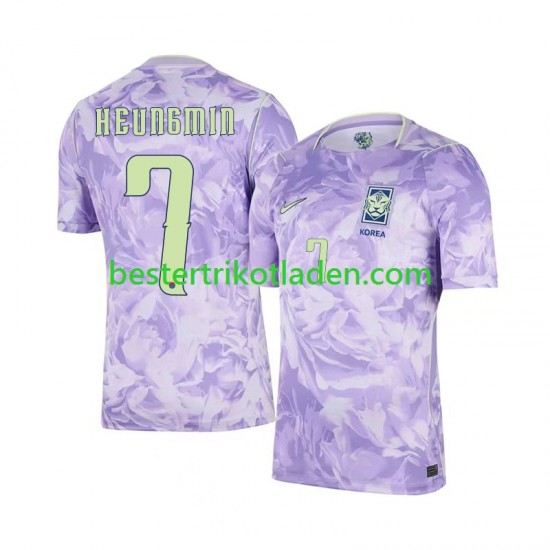 Fußballtrikot Südkorea Son Heung-min 7 Auswärts Trikot Away WM 2026 Kurzarm für Herren