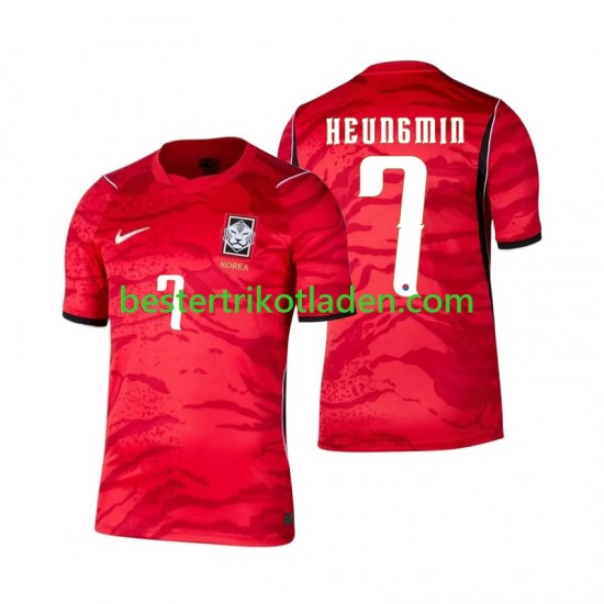 Fußballtrikot Südkorea Son Heung-min 7 Heim Trikot Home WM 2026 Kurzarm für Herren