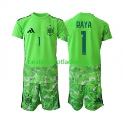 Fußballtrikot Spanien David Raya 1 6th Green color Torwart WM 2026 Kurzarm für Kinder