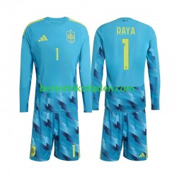 Fußballtrikot Spanien David Raya 1 Torwart Heim Trikot Home WM 2026 Langarm für Kinder