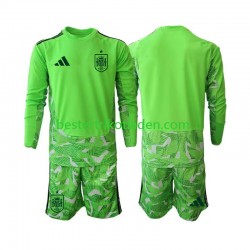 Fußballtrikot Spanien 6th Green color Torwart WM 2026 Langarm für Kinder