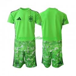 Fußballtrikot Spanien 6th Green color Torwart WM 2026 Kurzarm für Kinder