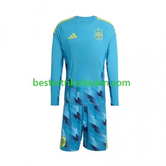 Fußballtrikot Spanien Torwart Heim Trikot Home WM 2026 Langarm für Kinder