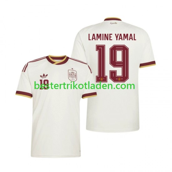 Fußballtrikot Spanien Lamine Yamal 19 Auswärts Trikot Away WM 2026 Kurzarm für Herren