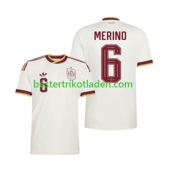 Fußballtrikot Spanien Mikel Merino 6 Auswärts Trikot Away WM 2026 Kurzarm für Herren