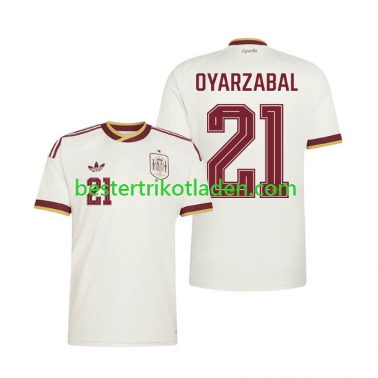 Fußballtrikot Spanien Mikel Oyarzabal 21 Auswärts Trikot Away WM 2026 Kurzarm für Herren