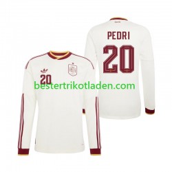 Fußballtrikot Spanien Pedri 20 Auswärts Trikot Away WM 2026 Langarm für Herren