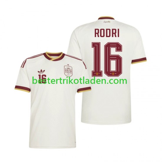 Fußballtrikot Spanien Rodri 16 Auswärts Trikot Away WM 2026 Kurzarm für Herren