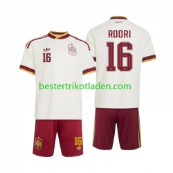 Fußballtrikot Spanien Rodri 16 Auswärts Trikot Away WM 2026 Kurzarm für Kinder