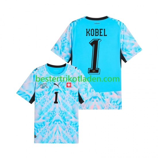 Fußballtrikot Schweiz Gregor Kobel 1 Torwart Heim Trikot Home WM 2026 Kurzarm für Herren
