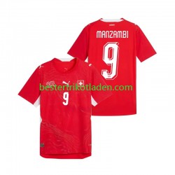 Fußballtrikot Schweiz Johan Manzambi 9 Heim Trikot Home WM 2026 Kurzarm für Herren