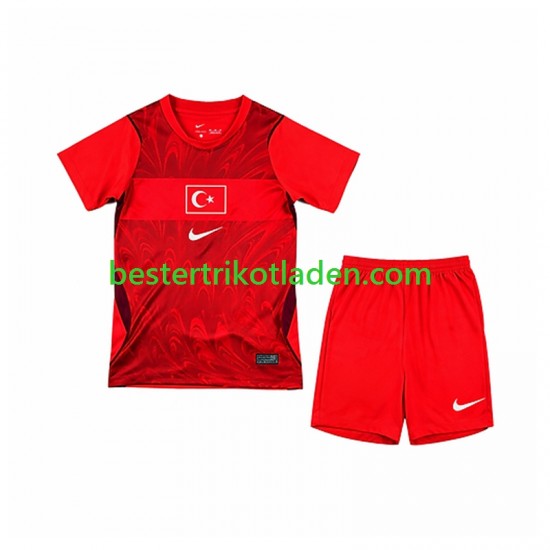 Fußballtrikot Türkei Heim Trikot Home WM 2026 Kurzarm für Kinder
