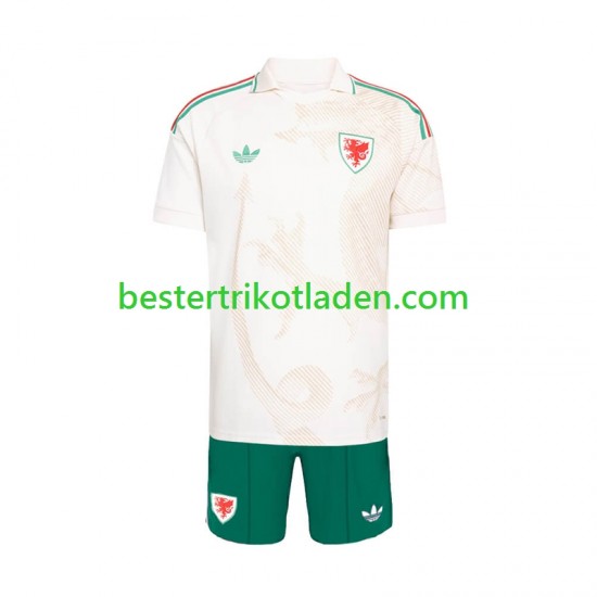 Fußballtrikot Wales Auswärts Trikot Away WM 2026 Kurzarm für Kinder