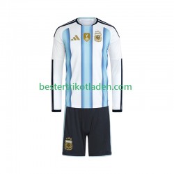 Fußballtrikot Argentinien Heim Trikot Home WM 2026 Langarm für Kinder