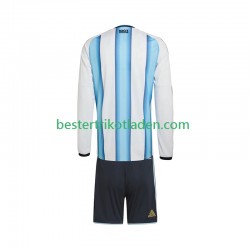 Fußballtrikot Argentinien Heim Trikot Home WM 2026 Langarm für Kinder