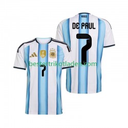 Fußballtrikot Argentinien Rodrigo De Paul 7 Heim Trikot Home WM 2026 Kurzarm für Herren