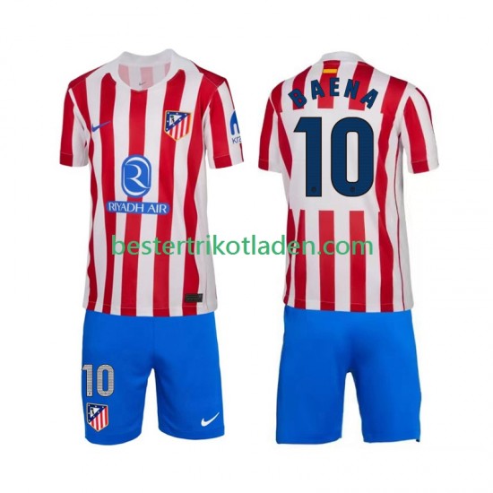 Fußballtrikot Atlético Madrid Alex Baena 10 Heim Trikot Home 2025-2026 Kurzarm für Kinder