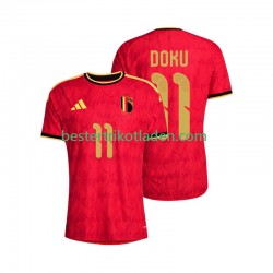 Fußballtrikot Belgien Jeremy Doku 11 Heim Trikot Home WM 2026 Kurzarm für Herren