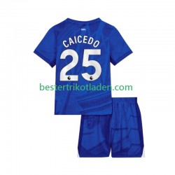 Fußballtrikot Chelsea Moises Caicedo 25 Heim Trikot Home 2025-2026 Kurzarm für Kinder