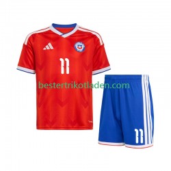 Fußballtrikot Chile Lucas Cepeda 11 Heim Trikot Home 2026 Kurzarm für Kinder