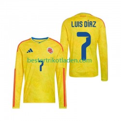 Fußballtrikot Kolumbien Luis Diaz 7 Heim Trikot Home WM 2026 Langarm für Herren