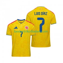 Fußballtrikot Kolumbien Luis Diaz 7 Heim Trikot Home WM 2026 Kurzarm für Herren