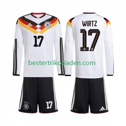 Fußballtrikot Deutschland Florian Wirtz 17 Heim Trikot Home WM 2026 Langarm für Kinder