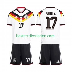 Fußballtrikot Deutschland Florian Wirtz 17 Heim Trikot Home WM 2026 Kurzarm für Kinder