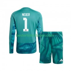 Fußballtrikot Deutschland Manuel Neuer 1 Torwart Heim Trikot Home WM 2026 Langarm für Kinder