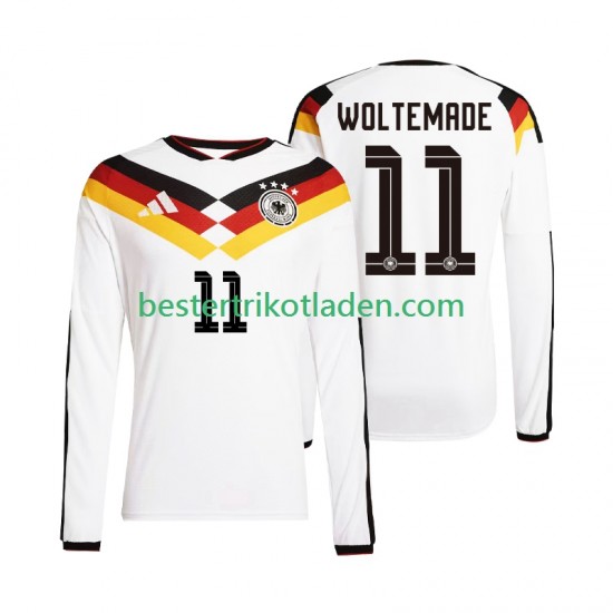 Fußballtrikot Deutschland Woltemade 11 Heim Trikot Home WM 2026 Langarm für Herren