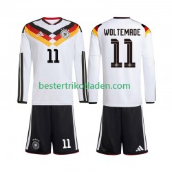 Fußballtrikot Deutschland Woltemade 11 Heim Trikot Home WM 2026 Langarm für Kinder