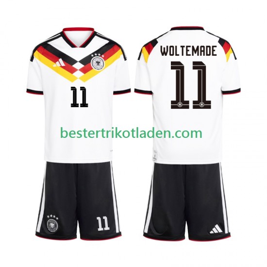 Fußballtrikot Deutschland Woltemade 11 Heim Trikot Home WM 2026 Kurzarm für Kinder