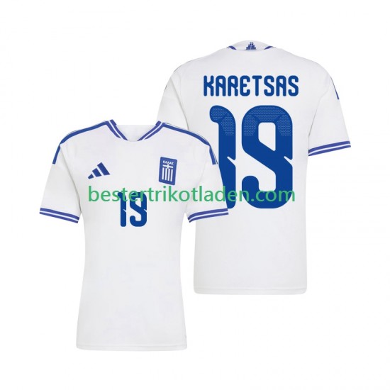 Fußballtrikot Griechenland Konstantinos Karetsas 19 Heim Trikot Home 2026 Kurzarm für Herren