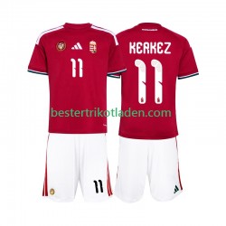 Fußballtrikot Ungarn Kerkez 11 Heim Trikot Home WM 2026 Kurzarm für Kinder