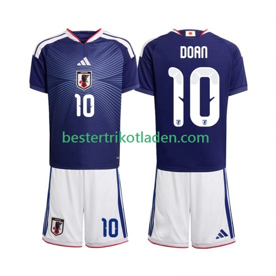 Fußballtrikot Japan Ritsu Doan 10 Heim Trikot Home WM 2026 Kurzarm für Kinder