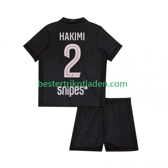 Fußballtrikot Paris Saint-Germain Achraf Hakimi 2 Viertes trikot 2025-2026 Kurzarm für Kinder