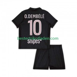 Fußballtrikot Paris Saint-Germain Ousmane Dembele 10 Viertes trikot 2025-2026 Kurzarm für Kinder