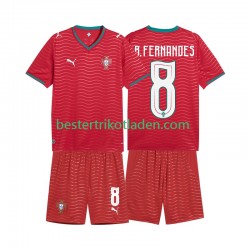 Fußballtrikot Portugal Bruno Fernandes 8 Heim Trikot Home WM 2026 Kurzarm für Kinder
