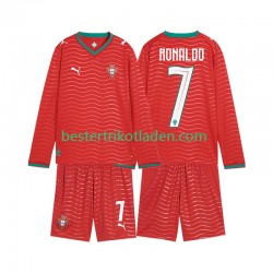 Fußballtrikot Portugal Cristiano Ronaldo 7 Heim Trikot Home WM 2026 Langarm für Kinder