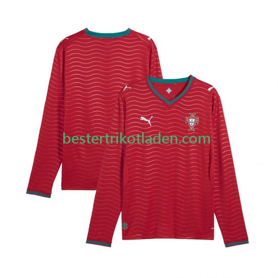 Fußballtrikot Portugal Heim Trikot Home WM 2026 Langarm für Herren